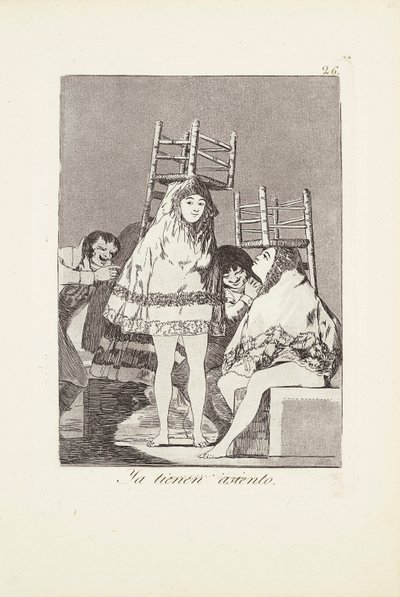 Hanno già un posto (Ya tienen asiento) Tavola 26 da: Los Caprichos da Francisco Jose de Goya y Lucientes