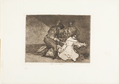 Questo è male, tavola 46 da I disastri della guerra da Francisco Jose de Goya y Lucientes