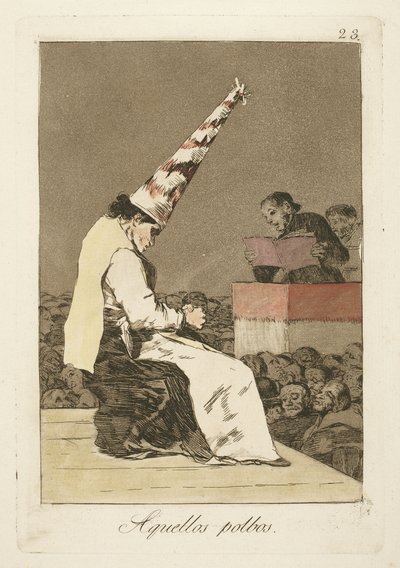 Quelle macchie di polvere, Tavola 23 da "Los Caprichos" da Francisco de Goya