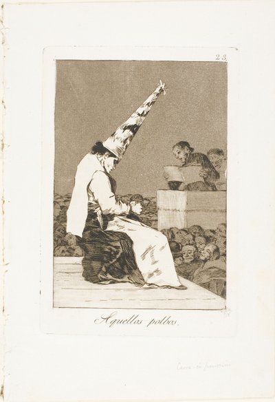 Quelle macchie di polvere, tavola 23 da Los Caprichos da Francisco Jose de Goya y Lucientes