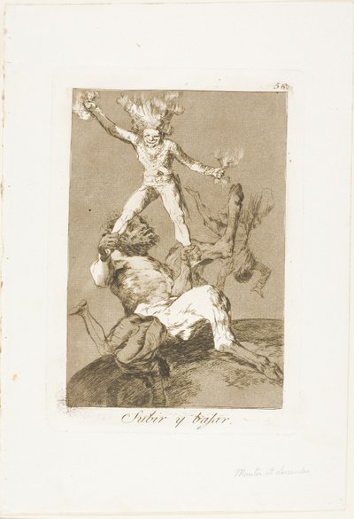 Salire e Cadere, tavola 56 da Los Caprichos da Francisco Jose de Goya y Lucientes