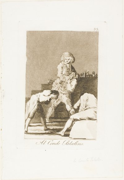 Al Conte Palatino o Conte del Palato, tavola 33 da Los Caprichos da Francisco Jose de Goya y Lucientes