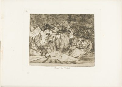 La verità è morta, tavola 79 da I disastri della guerra da Francisco Jose de Goya y Lucientes