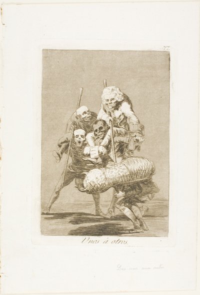 Cosa si fa a un altro, tavola 77 da Los Caprichos da Francisco Jose de Goya y Lucientes