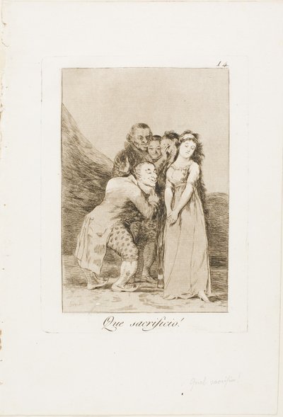 Che sacrificio!, tavola 14 da Los Caprichos da Francisco Jose de Goya y Lucientes