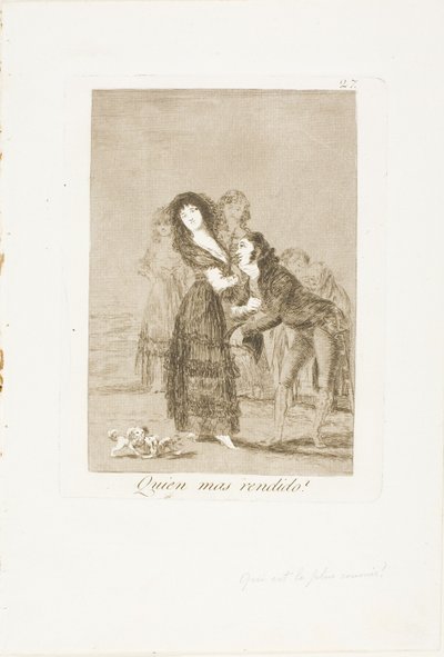 Quale di loro è il più sopraffatto?, tavola 27 da Los Caprichos da Francisco Jose de Goya y Lucientes