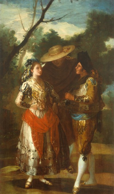 Una maja con due toreri da Francisco Jose de follower of Goya y Lucientes