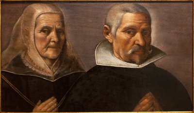 Ritratto di una coppia anziana in preghiera da Francisco Pacheco
