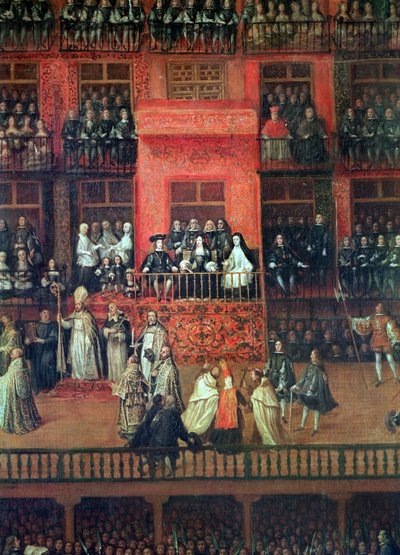 Auto da fé nella Plaza Mayor, Madrid, 30 giugno 1680 (dettaglio) da Francisco Rizi