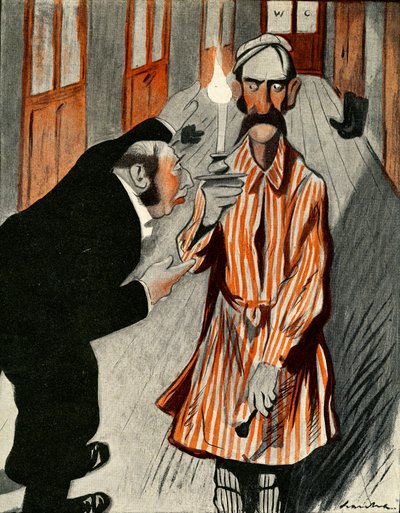 Un inglese burbero assistito da un membro dello staff in un hotel francese, 1903 da Francisco Sancha y Lengo