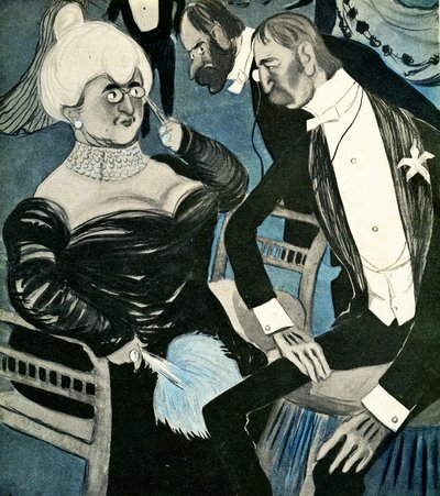 Un inglese chiede a una francese di ballare, 1905 da Francisco Sancha y Lengo