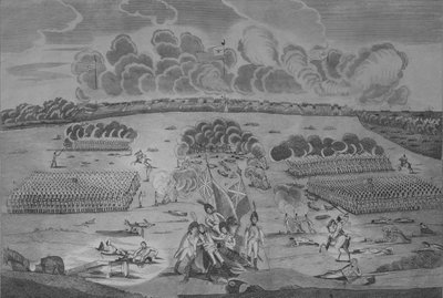 Vista corretta della battaglia vicino alla città di New Orleans 8 gennaio 1815, ca. 1816 da Francisco Scacki