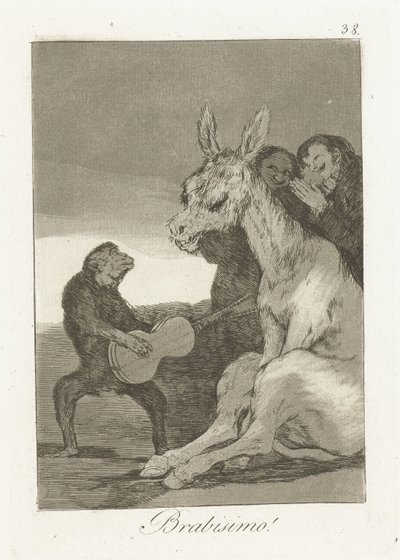 Bravo! (serie: Los Caprichos) da Francisco de Goya