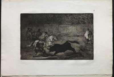 Corride: Un Cavaliere Spagnolo a Cavallo Rompe Brevi Lance con l