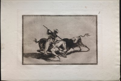 Corride: Il vivace Moro Gazul è il primo a combattere secondo le regole, 1876 da Francisco de Goya