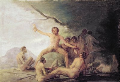 Cannibali che assaporano Resti Umani, c.1800-08 da Francisco de Goya
