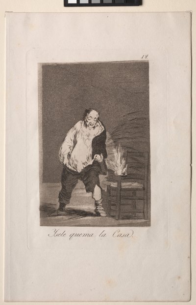 Caprichos: E la Sua Casa è in Fiamme da Francisco de Goya