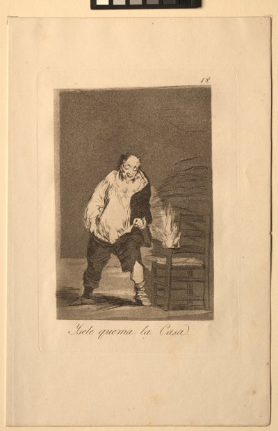 Caprichos: E la sua casa è in fiamme da Francisco de Goya