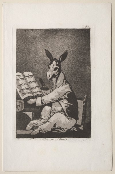 Caprichos: E così era suo nonno. da Francisco de Goya