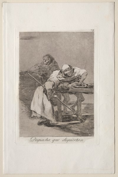 Caprichos: Svelti, si stanno svegliando da Francisco de Goya