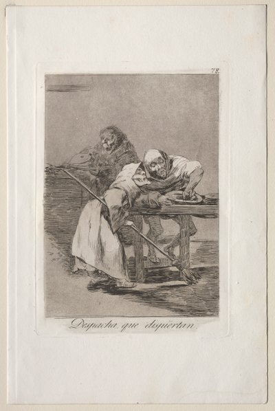 Caprichos: Sii veloce, si stanno svegliando da Francisco de Goya