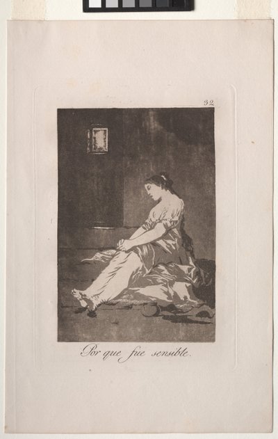 Caprichos: Perché era suscettibile. da Francisco de Goya