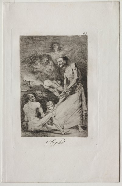 Capricci: Soffia! da Francisco de Goya