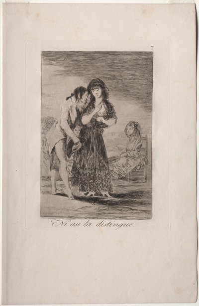 Caprichos: Eppure non riesce a capirla da Francisco de Goya
