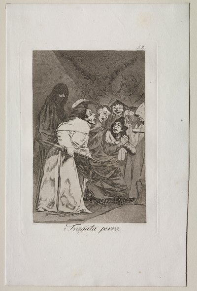 Capricci: Ingoialo, Cane! da Francisco de Goya