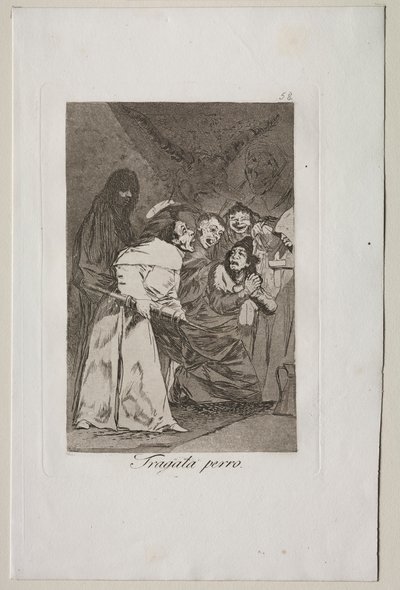 Caprichos: Ingoialo, cane! da Francisco de Goya