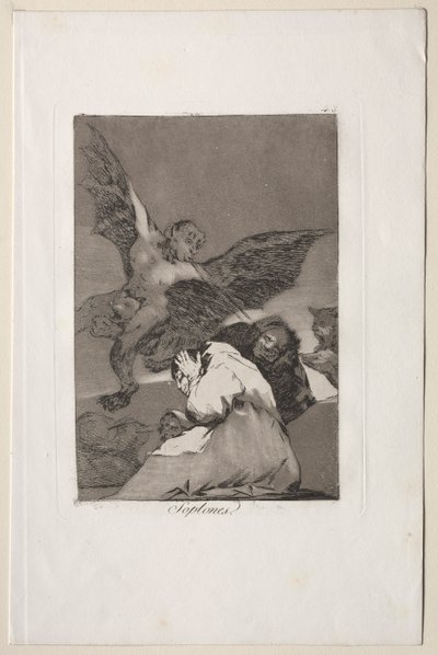 Capricci: Portatori di Pettegolezzi - Raffiche di Vento da Francisco de Goya