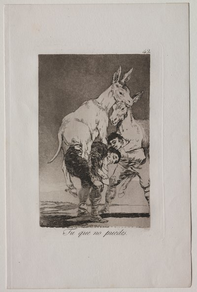 Caprichos: Tu che non puoi da Francisco de Goya