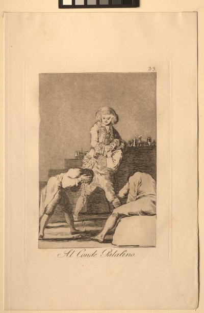 Caprichos: Al conte palatino o conte del palato da Francisco de Goya