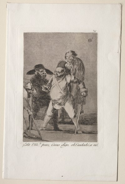 Caprichos: Capisci...Beh, come dico...eh! Attento! Altrimenti... da Francisco de Goya