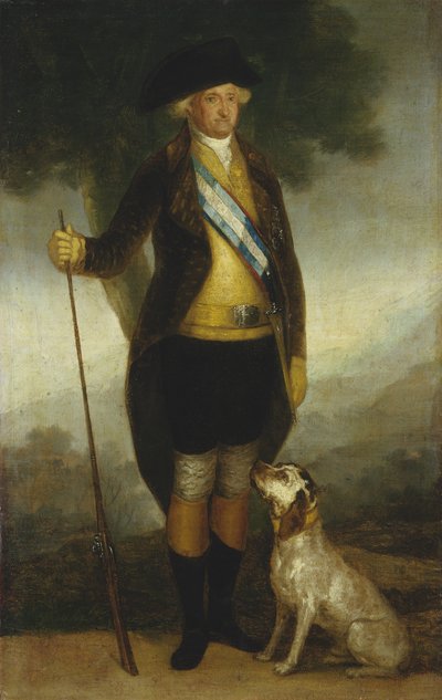 Carlo IV di Spagna, caccia c.1799-1800 da Francisco de Goya