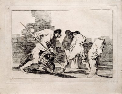 Follia crudele dalla serie Los Disparates Follies, 1815-1819 da Francisco de Goya