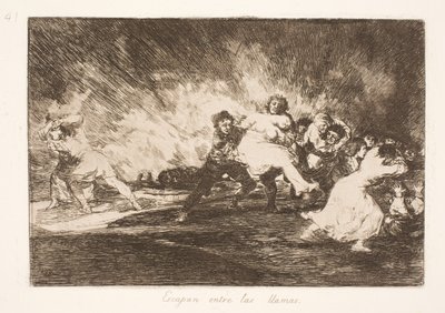 Fuggono attraverso le fiamme (41) da Francisco de Goya