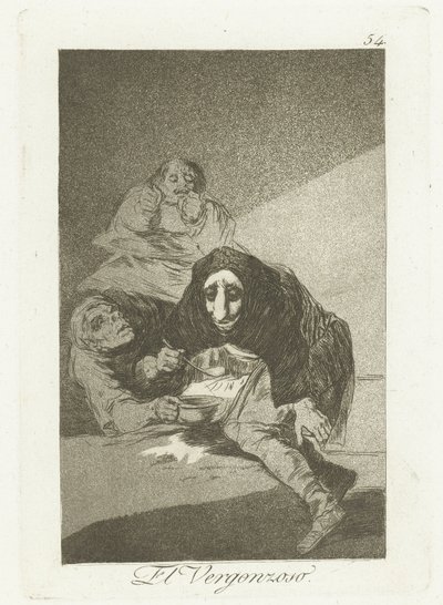 Il vergognoso (Los Caprichos) da Francisco de Goya