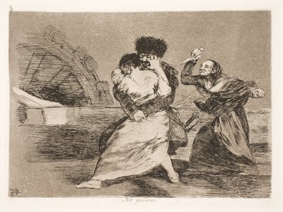 Non vogliono (9) da Francisco de Goya