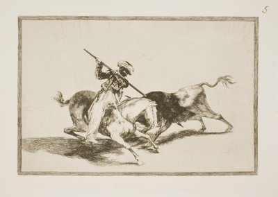 Il muratore ispirato Gazul è il primo a infilzare tori secondo le regole da Francisco de Goya
