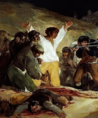 Il 3 maggio 1808 (Fucilazione dei combattenti ribelli). 1814. (dettaglio) da Francisco de Goya