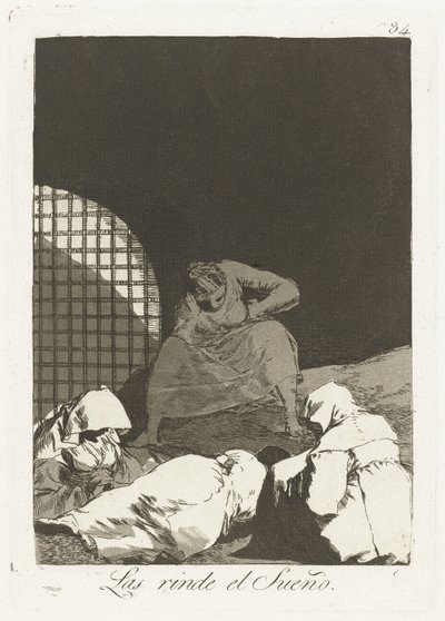 Colto dal sonno (Las rinde el Sueño) da Francisco de Goya