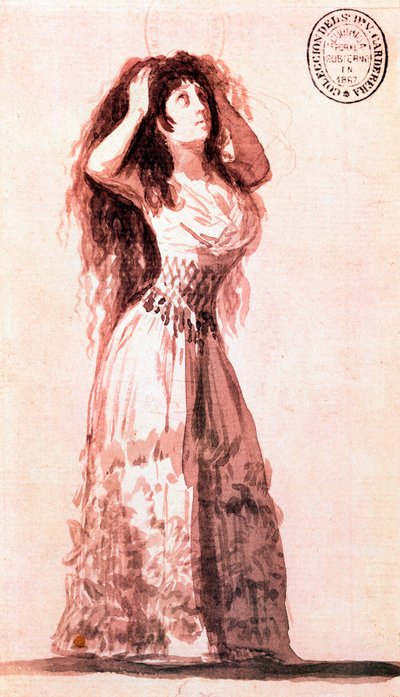 La duchessa Alba si sistema i capelli. Disegno di Francisco de Goya y Lucientes (1796) da Francisco de Goya