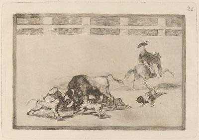 Liberano i cani sul toro da Francisco de Goya