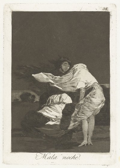 Una notte difficile (Los Caprichos) da Francisco de Goya