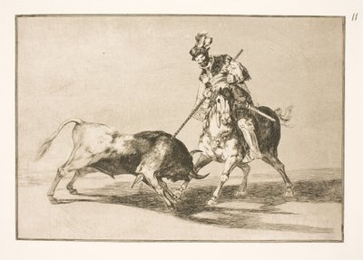 El Cid Campeador infilza un altro toro da Francisco de Goya