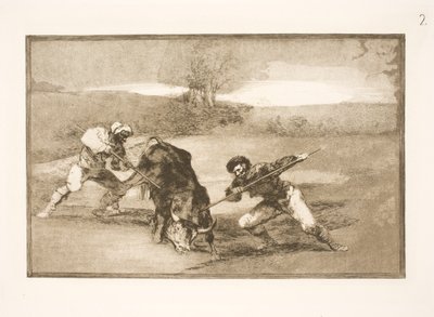 Un altro modo di cacciare a piedi da Francisco de Goya