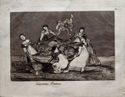 Follia femminile dalla serie Los Disparates da Francisco de Goya