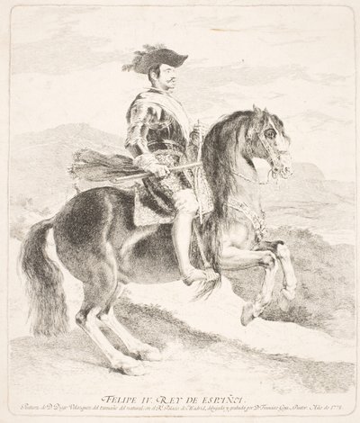 Filippo IV, re di Spagna, a cavallo da Francisco de Goya