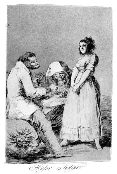 È meglio essere pigri, 1799 da Francisco de Goya